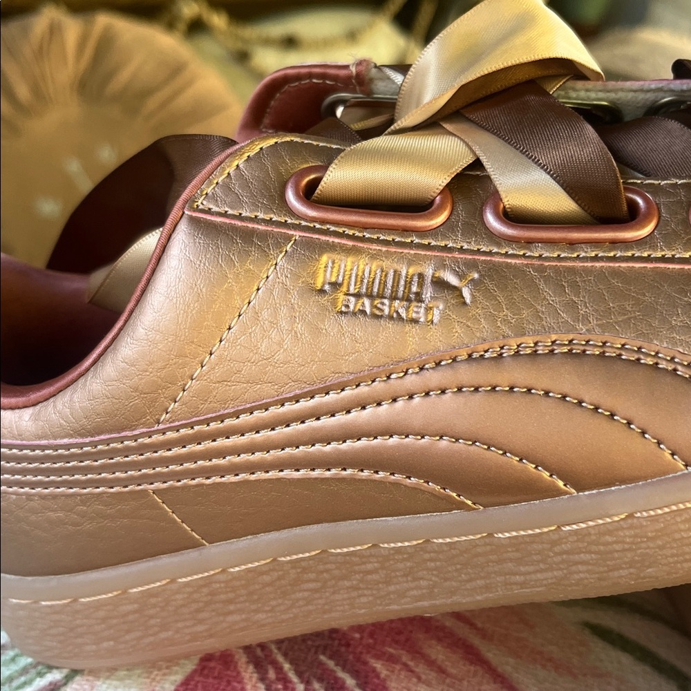 Puma Women's Satin Ribbon Sneakers - Metallic Pink